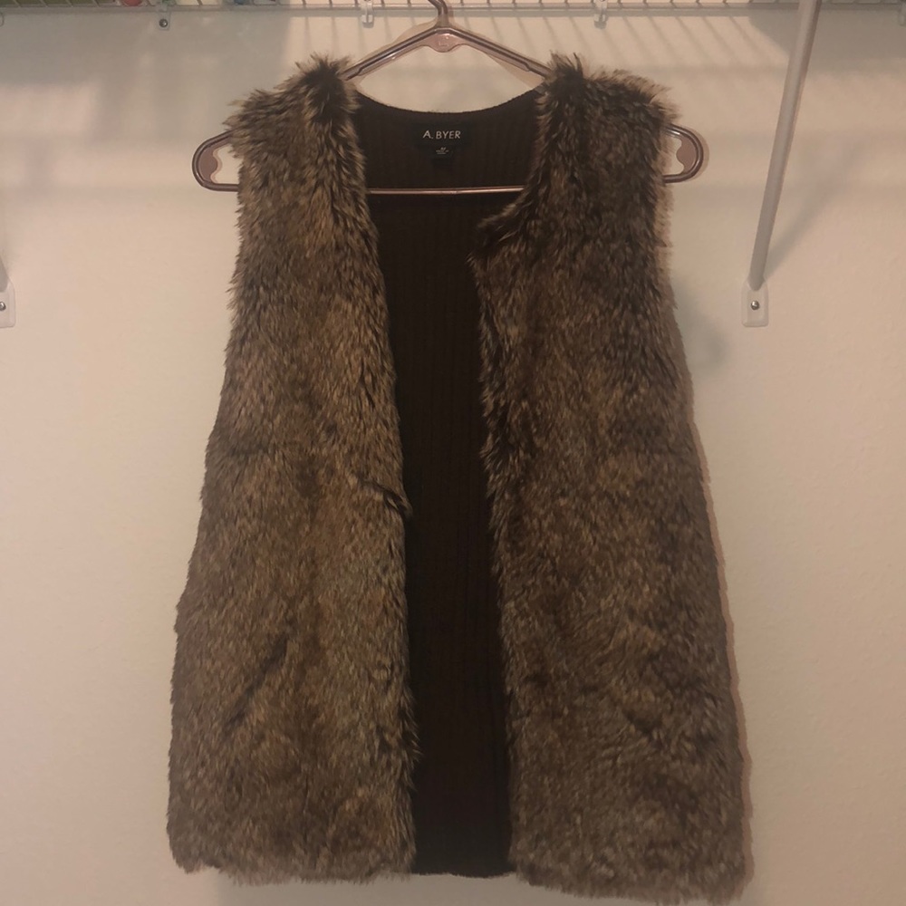 Faux fur vest